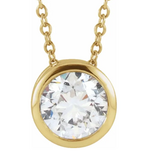 Load image into Gallery viewer, Round Bezel-Set Necklace
