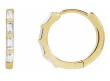 Load image into Gallery viewer, Diamond Hoop Earrings
