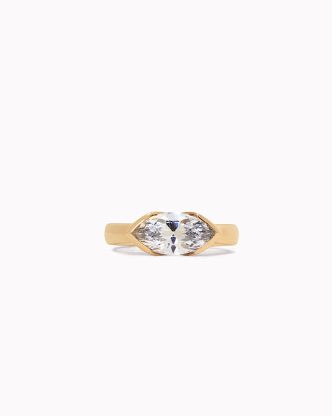 2ct Chunky Marquise Semi Bezel