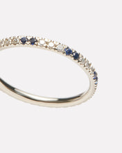 Load image into Gallery viewer, Baby Eternity Band – Sapphire &amp; White Diamond
