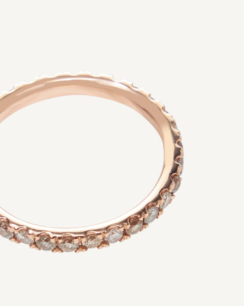 custom rose gold diamond wedding band richmond va