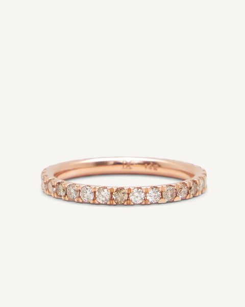 custom rose gold diamond wedding band richmond va